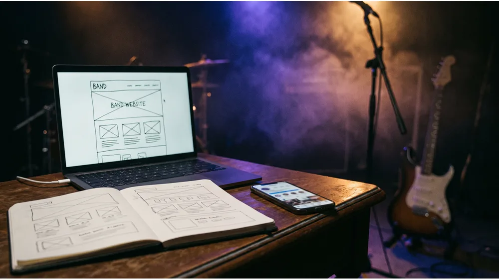 How to Build a Professional Band Website — illustration