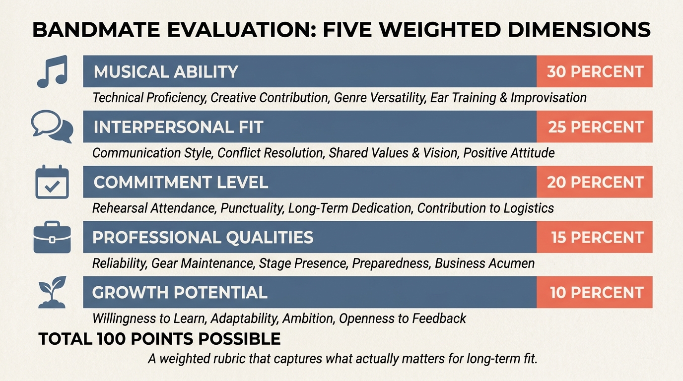 Bandmate Evaluation Framework